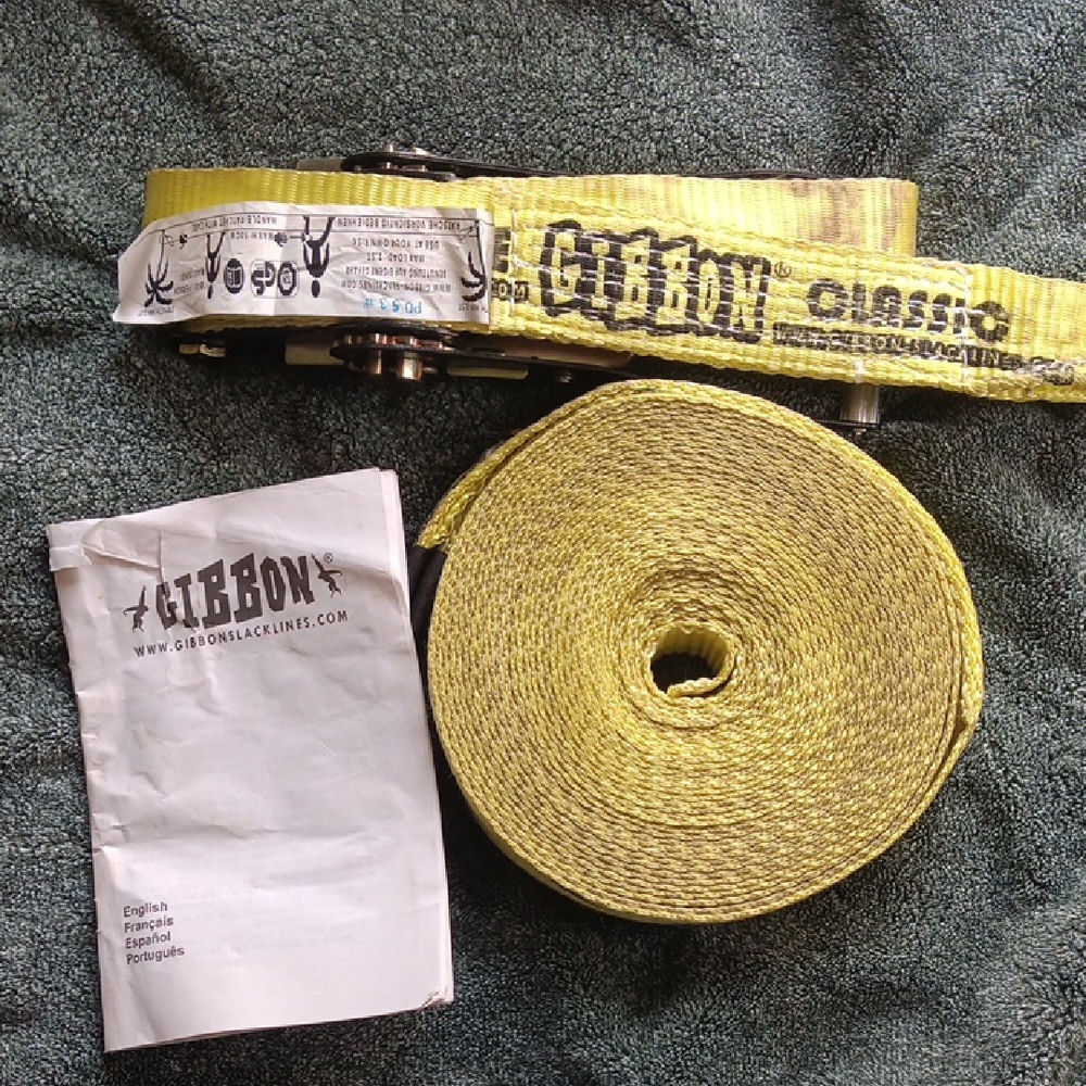 Gibbon Classic Slackline Set in Yellow